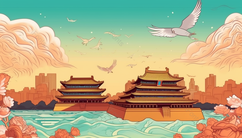 中国风北京宣传插画海报,插画/手绘图,插画/手绘图库,插画/手绘图下载,插画/手绘